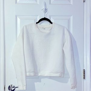 Forever 21 White Cropped Pullover Sweater